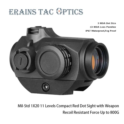 Erains Tac Optics Mil-Std Tactical 1X20 3moa IP67 11 Stufen Kompakte rote Beleuchtungswaffe Red DOT Scope Aiming DOT Reticle Sight